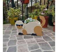 Adorable pot de fleurs en forme de chat siamois pour la décoration de jardin, parfait pour l'intérieur et l'extérieur, idée unique pour les amoureux des chats (chats)