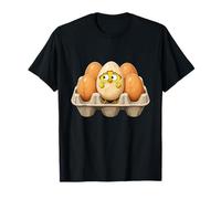 Adorable Poussin anxieux dans Un Carton d'œufs de Pâques Humour T-Shirt