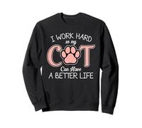 Adorable propriétaire de chat qui dit animal de compagnie parent chaton mamans et papas Sweatshirt