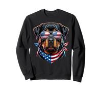 Adorable propriétaire de Chien Drapeau américain Rottie Rottweiler Patriotique Sweatshirt