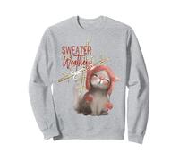 Adorable Pull Chat météo Bonnet Flocon de Neige Hiver Sweatshirt