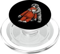 Adorable puncheuse en Forme de Singe du Zoo pour bébé - Orang-outan en Peluche PopSockets PopGrip pour MagSafe
