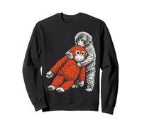 Adorable puncheuse en Forme de Singe du Zoo pour bébé - Orang-outan en Peluche Sweatshirt