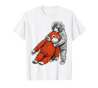 Adorable puncheuse en Forme de Singe du Zoo pour bébé - Orang-outan en Peluche T-Shirt