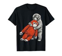 Adorable puncheuse en Forme de Singe du Zoo pour bébé - Orang-outan en Peluche T-Shirt