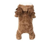 Adorable pyjama en polaire pour petits chiens, chats, garçons et filles - Manteau doux - Vêtements d'hiver chauds