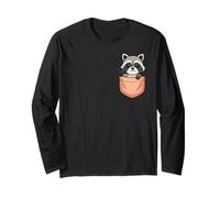 Adorable Raton Laveur de Poche pour Amoureux des Animaux Manche Longue
