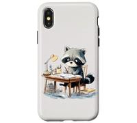Adorable Raton Laveur étudiant Les Enseignants et Les élèves pour la rentrée Scolaire Coque pour iPhone X/XS