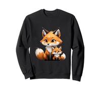 Adorable Renard Maman et bébé Animaux Sauvages Sweatshirt