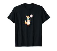 Adorable Renard Tenant Un Ballon dans Une Robe, Art Animal de la forêt T-Shirt
