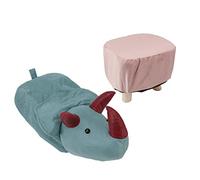 Adorable Repose-Pieds en Forme d'animal Mignon en Bois de Pin avec Coussinets Antidérapants pour Plus de Confort en Famille et à la Maternelle (Dinosaure)