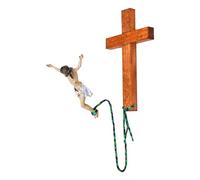 Adorable Resin Jesus Wall Art Sculpture, Bungee Jesus Crucifix, Religious Resin Statues, Wall Art Decor Jumping Jesus Resin Figurine, Study Jesus Resin Craft Statue, Jesus Resin Craft Statues for Home