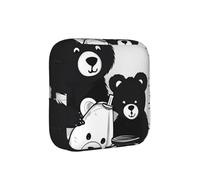 Adorable sac de rangement pour biberon de lait en forme d'ours - Pour hygiène féminine - Pour serviettes hygiéniques - Pochette discrète pour sac à main ou bureau