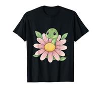 Adorable Serpent Souriant en Fleur pour Les Amoureux des Reptiles T-Shirt