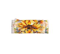 Adorable Serre Tête de Bébé Noeud Tournesol Jaune Imprimé Huile - Mignon Délicat Bandeau - Doux Extensible Princesse Bandeaux