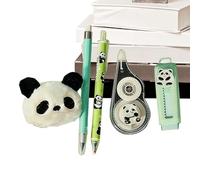 Adorable Set Papeterie - Gomme Animal Design - Crayon Enfant avec Pendentif en Peluche et Ruban Correcteur - pour Étudiants, Garçons, Filles, École, Écriture, Collège, Salle de classe, Création de