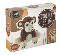 Adorable singe en crochet - Le parfait câlin pour les enfants et les adultes Fabriqué à la main, en fil doux, parfait pour un cadeau ou une décoration.