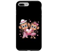Adorable singes Tenant Un cœur et Un Amour Coque pour iPhone 7 Plus/8 Plus