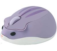Adorable souris sans fil en forme de hamster portable de voyage 1200 DPI Nouveauté optique unique petite souris silencieuse sans fil pour ordinateur portable PC pour enfants cadeau (vert)