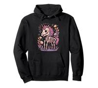 Adorable Squelette Licorne Floral Style bohème Halloween Sweat à Capuche