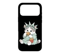 Adorable Statue de la Liberté Chat Burger Freedom NYC Souvenir Coque pour iPhone 17 Pro Max