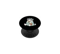 Adorable Statue de la Liberté Chat Burger Freedom NYC Souvenir PopSockets PopGrip Adhésif