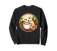 Adorable Tasse à café et gâteau du Matin Maltipoo Chiot Chien Sweatshirt