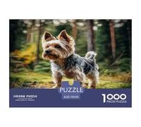 Adorable Terrier coloré dans la forêt - Puzzle de 1000 pièces pour Adultes - Illustrations Magnifiques - Activité Unique à Faire à la Maison - 70 x 50 cm