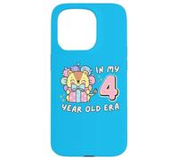 Adorable tigre In My 4 Year Old Era Fun Animal 4ème anniversaire Coque pour iPhone 15 Pro