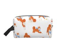 Adorable Trousse de Maquillage Akita Inu Grande capacité, Trousse de Voyage pour Femme