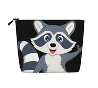 Adorable trousse de toilette Schnauzer pour femme - Organiseur de voyage portable avec fermeture éclair, Raton laveur mignon, Taille unique