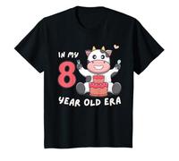 Adorable vache dans mon âge de 8 ans animal mignon amusant 8ème anniversaire T-Shirt
