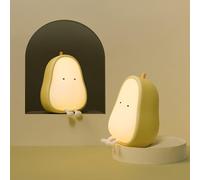 Adorable Veilleuse En Silicone En Forme De Poire - Veilleuse Pour Enfant Rechargeable Par Usb En Plastique Abs Et Polycarbonate - Décoration De Chambre - 3 Couleurs À Intensité Variable