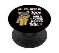 Adorable Yorkie nommé Bella pour Yorkshire Terrier PopSockets PopGrip Adhésif