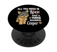 Adorable Yorkie nommé Cooper pour Yorkshire Terrier PopSockets PopGrip Adhésif