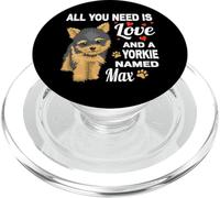 Adorable Yorkie nommé Max pour Yorkshire Terrier PopSockets PopGrip pour MagSafe