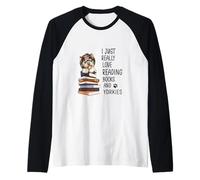 Adorable Yorkshire I Just Really Love Reading Books and Yorkies Manche Raglan