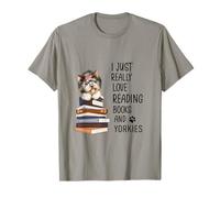 Adorable Yorkshire I Just Really Love Reading Books and Yorkies T-Shirt
