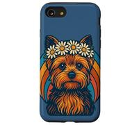 Adorable Yorkshire Terrier avec Couronne de Marguerites Printemps-été Coque pour iPhone SE (2020) / 7/8