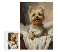 Adorable Yorkshire Terrier in Bed Puzzle 300 Pièces Educa Jouet en Bois Cadeau Unique Décoration Intérieure Jeu Éducatif Challenge Toy Adultes Et Enfants À Partir De 14 Ans 300 PCS