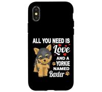 Adorable Yorkshire Terrier nommé Baxter pour Yorkshire Terrier Coque pour iPhone X/XS