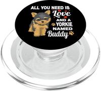Adorable Yorkshire Terrier nommé Buddy pour Chien PopSockets PopGrip pour MagSafe