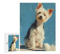 Adorable Yorkshire Terrier with Golf Ball -1 Puzzle 1000 Pièces Educa Jouet en Bois Cadeau Unique Décoration Intérieure Jeu Éducatif Challenge Toy Adultes Et Enfants À Partir De 14 Ans 500 PCS