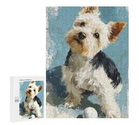 Adorable Yorkshire Terrier with Golf Ball Puzzle 1000 Pièces Educa Jouet en Bois Cadeau Unique Décoration Intérieure Jeu Éducatif Challenge Toy Adultes Et Enfants À Partir De 14 Ans 500 PCS