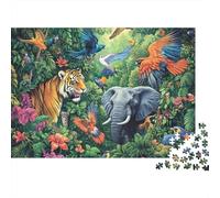Adorables Animaux Jeu de Puzzle éducatif pour la décoration de la Maison Relativement Difficile 500 pièces (52 x 38 cm)