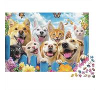 Adorables Animaux, Jeu éducatif, défi, Jouets, Cadeaux, Puzzles pour Adultes et Enfants de 14 Ans et Plus, 300 pièces (40 x 28 cm)