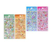 Adorables autocollants de dessin animé réutilisables pour bouteille d'eau, carnet de notes, scrapbooking