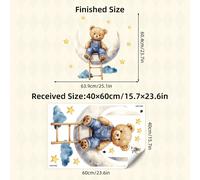 Adorables autocollants muraux de nounours de dessin animé | Art mural câlin pour chambre de bébé | Décoration de salle de jeux pour enfants | Amovible, facile à décoller et à coller Style A (Motif Our