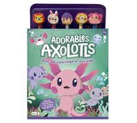Adorables axolotls Bloc de coloriage et activités - Collectif - Grenouille - broché - Jeux livres objets