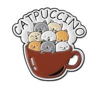 Adorables badges en forme de chats de dessin animé, accessoires légers, broches pour tenues quotidiennes avec initiales de chats, taille unique, Comme décrit